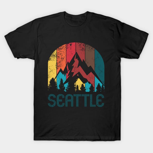 Retro City of Seattle T Shirt for Men Women and Kids T-Shirt by HopeandHobby